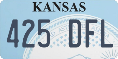 KS license plate 425DFL