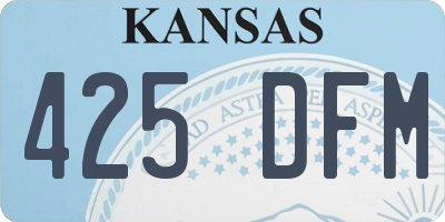 KS license plate 425DFM