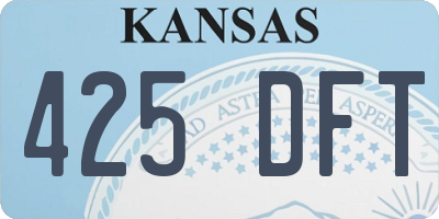 KS license plate 425DFT