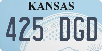 KS license plate 425DGD