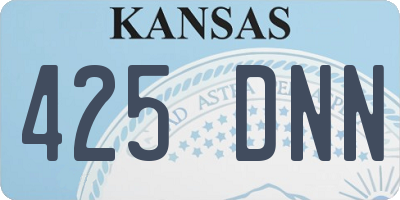KS license plate 425DNN
