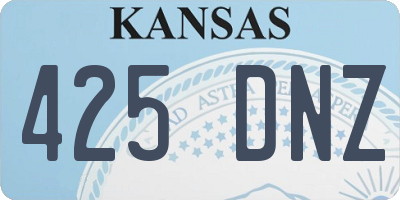 KS license plate 425DNZ