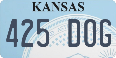 KS license plate 425DOG