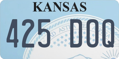 KS license plate 425DOQ
