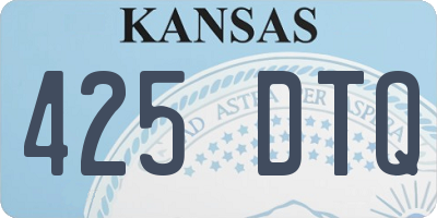KS license plate 425DTQ