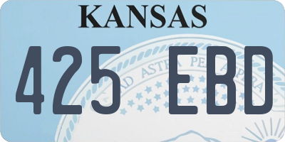 KS license plate 425EBD