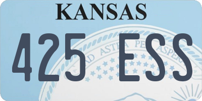 KS license plate 425ESS