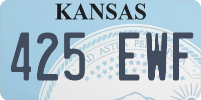 KS license plate 425EWF