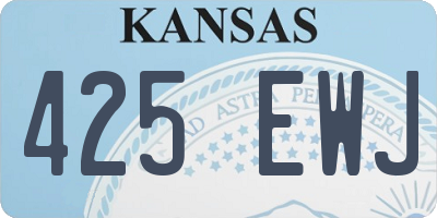 KS license plate 425EWJ