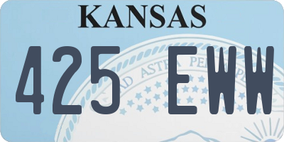 KS license plate 425EWW