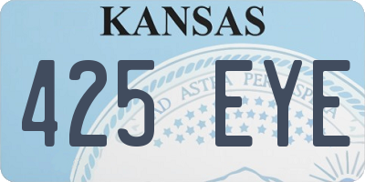 KS license plate 425EYE