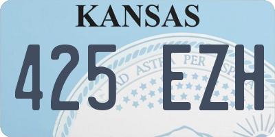 KS license plate 425EZH