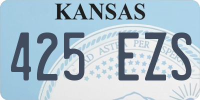 KS license plate 425EZS