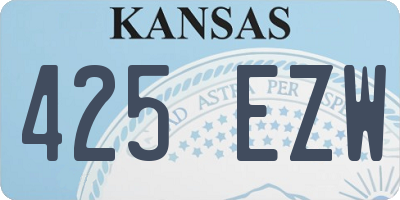 KS license plate 425EZW