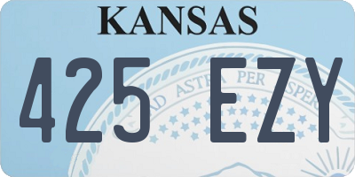 KS license plate 425EZY
