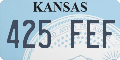 KS license plate 425FEF