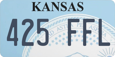 KS license plate 425FFL