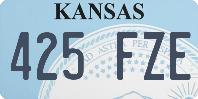 KS license plate 425FZE