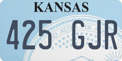 KS license plate 425GJR