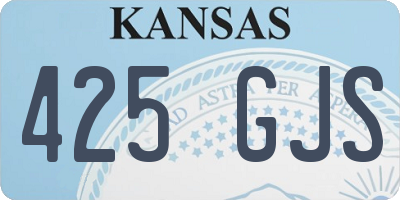 KS license plate 425GJS