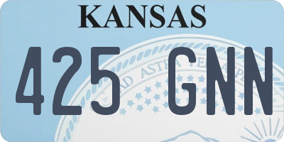 KS license plate 425GNN