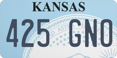 KS license plate 425GNO