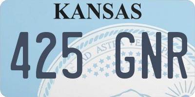 KS license plate 425GNR