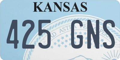 KS license plate 425GNS