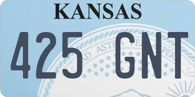 KS license plate 425GNT
