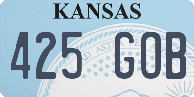 KS license plate 425GOB