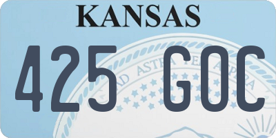 KS license plate 425GOC