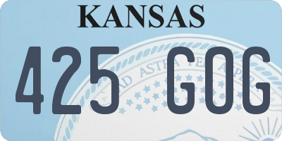 KS license plate 425GOG