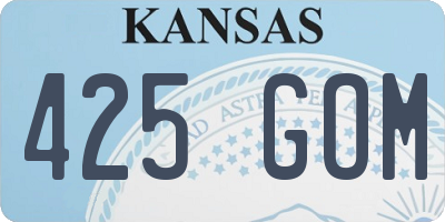 KS license plate 425GOM