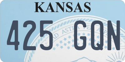 KS license plate 425GQN