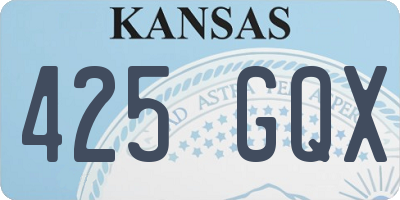 KS license plate 425GQX