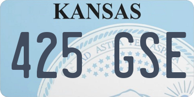 KS license plate 425GSE