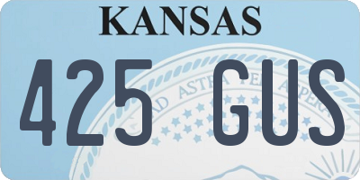 KS license plate 425GUS