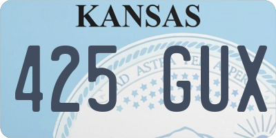 KS license plate 425GUX