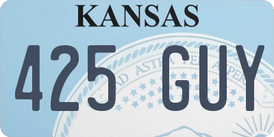 KS license plate 425GUY