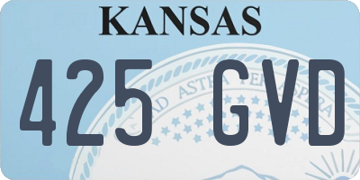 KS license plate 425GVD