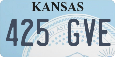 KS license plate 425GVE