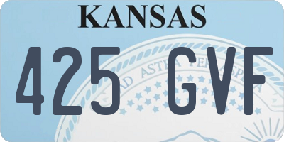 KS license plate 425GVF