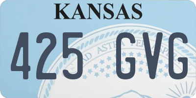 KS license plate 425GVG