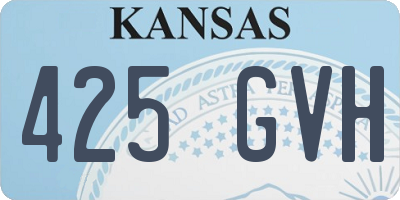 KS license plate 425GVH