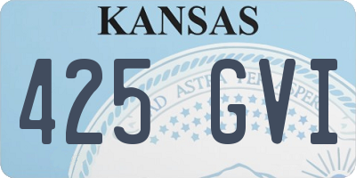 KS license plate 425GVI