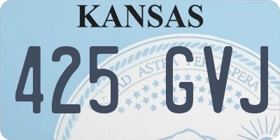 KS license plate 425GVJ