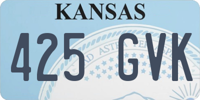 KS license plate 425GVK