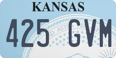 KS license plate 425GVM