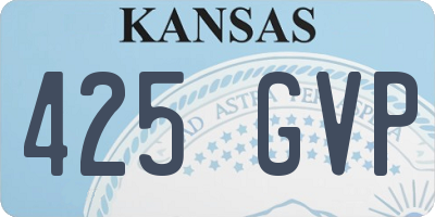 KS license plate 425GVP