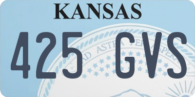 KS license plate 425GVS